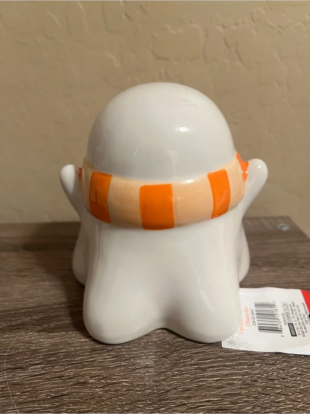 Target Bullseye Ceramic Light LED Ghost Orange Scarf Halloween Boo Haunt NWT